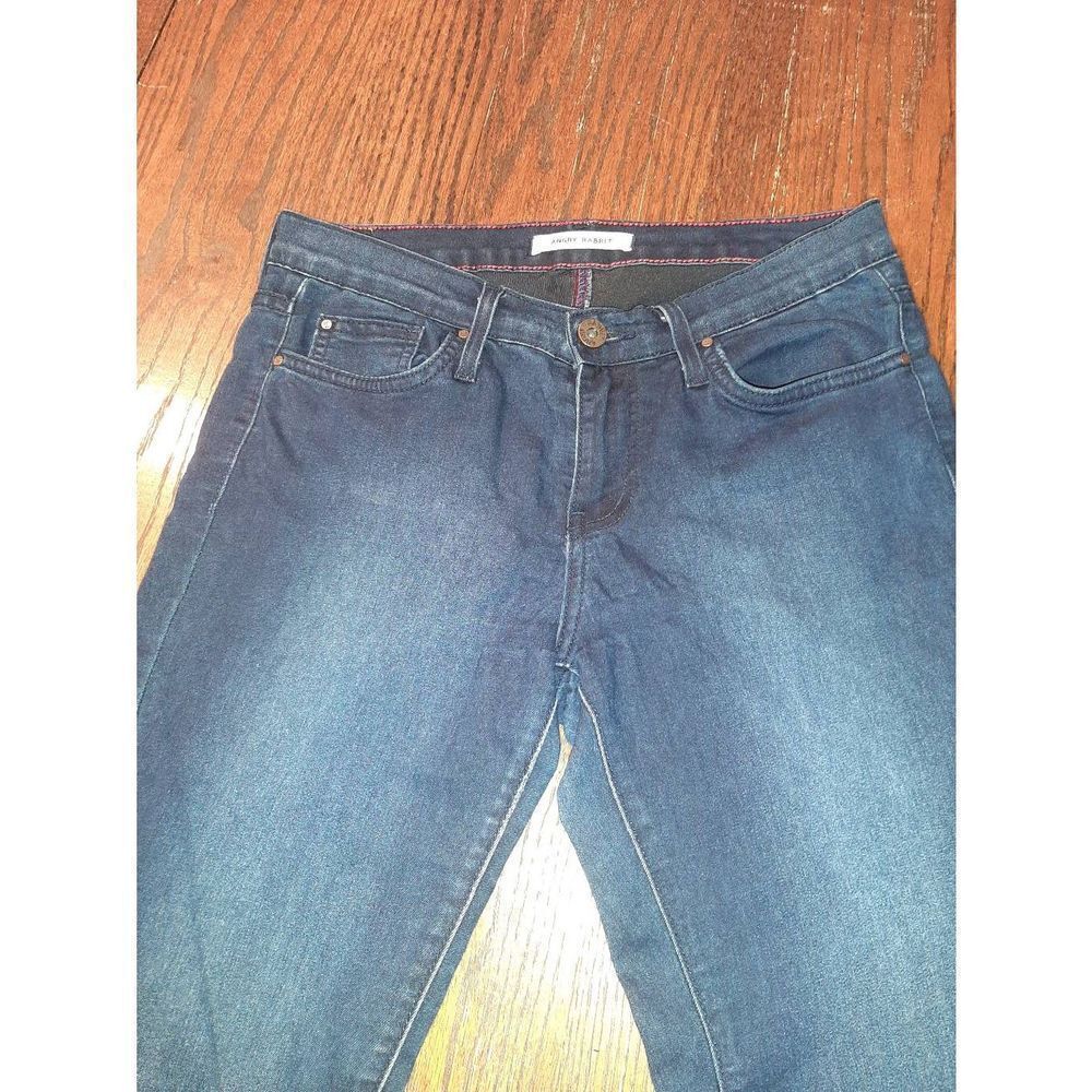 Juniors Jr 5/27 Angry Rabbit Blue Stretch Skinny Blue Denim Blue Jean Jeggings - Picture 2 of 3